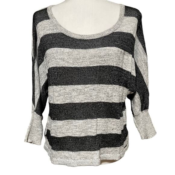 Hang Ten Lightweight Striped Pullover Sweater Dolman Sleeve Scoop Neck Size XL - Picture 1 of 16
